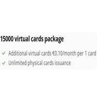 15000 Virtual Cards Package - Wallester