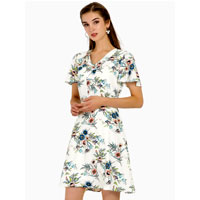 Short Sleeve A-Line Flare Dress | Allegra-k