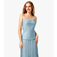 Tube Backless Solid Satin - Thehalara