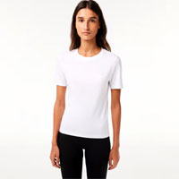 Women's Cotton Blend Crew Neck T-Shirt : Lacoste