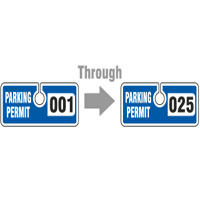 Blue Parking Permit Tags | Safetysign