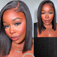 Byebye Knots Bob Wig Yaki Straight Put : Nadula.com