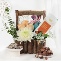 Gourmet Treats In Gift Basket Hamper - Igp