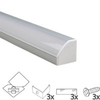 Led Strip Profile Corner Slim Line | Ledstripkoning.nl