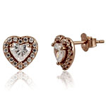 1.5 Carat Halo Heart Stud Earrings : InfinityXInfinity