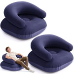 2-Piece Flocked Inflatable Chairs | GeerTop