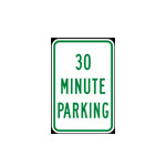 30 Minute Parking Sign