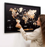 3D Wooden Panel World Map Multicolor | Enjoy The Wood