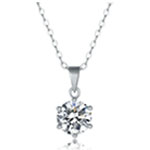 3CT Solitaire Pendant Necklaces | Imolove