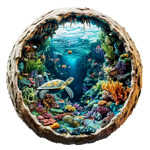 3d Coral Reef Turtle Wooden Jigsaw Puzzle - Quordlepuzzles.com