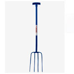 4 Prong Manure Fork With T Handle , RedGorilla