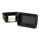 450ml Rectangular PP Container Black | Ecobiopack
