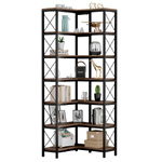 7-Tier Corner Bookshelf : Elecwish