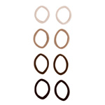 8 Assorted Basketball Hair Ties | Caedu.com.br