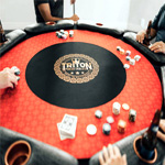8 Player Poker Table + 8 Chairs | Tritonpokertables.com