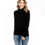Black Soft Neck Top | PinkBlushMaternity