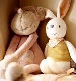 Bunny Yellow Top Plush Toddler Toy : Studio Hop
