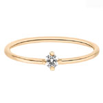 Gold ReMind Mini Solitaire Ring - Maren Jewellery
