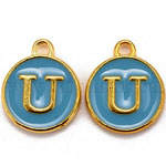 Golden Plated Alloy Enamel Charms : Pandahall