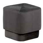 Grey Velvet Pouf - Fanmuebles