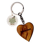 Heart Shaped Keychain Olive Wood , Kassis Shop