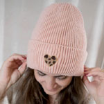 Leo Heart Knitted Hat Old Rose - EvLis Needle