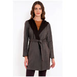 Lightweight Soft Fabric Coat : Ponte Salsa