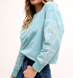 Mika Long Sleeves Embroidered Sweatshirt : Raffya