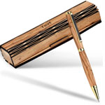 Personalized Olive Wood Ballpoint Pen - Kassis Shop