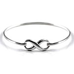 Silver Infinity Knot Thin Bangle : Silverly