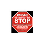 Stop Danger High Magnetic Field Sign
