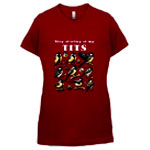 Stop Staring At My Tits T Shirt - CharGrilled T Shirts