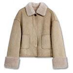 Suede Casual Straight Shearling Jacket : Firelady Sheepskin