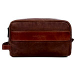 Walter Leather Washbag Tan | SantoroMilan