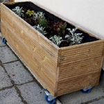 Wheeled Decking 35cm wide x 45cm - GardenTroughsAndPlanters