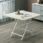 White 80x80cm Folding Wooden Dining Table - Bathroom Deco