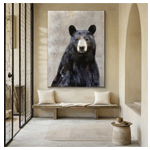 Abstract Animal Art Bear Texture Wall Art - Zoes Deco