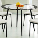 Acodia Round Clear Glass Dining Table - Elegantfurnitureuk.co.uk