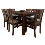  Albany Dining Room 6 Chairs Walnut - Elektra