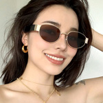 Andie Oval Gold Glasses - Sllac.com