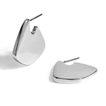 Angular Polished Earrings - Jon Richard