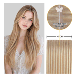 Ash Blonde Balayage Butterfly Weft Hair Extensions , Yilitehair.com