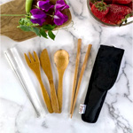 Bamboo Utensil + Classic Straw Kit - Simply Straws
