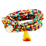Multi Color Bead Stretch Bracelet : AlisonAndAubrey