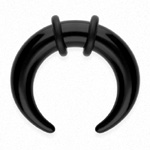 Black Acrylic Pincher : Stretch It Body Jewellery
