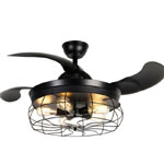 Black Ceiling Fan With 5 Lights | Lampyiswiatlo.pl