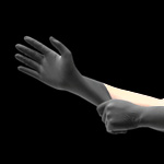 Black Nitrile Examination Gloves : MQDirect