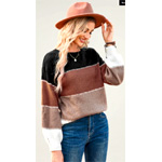 Block Long Sweater - Angashion