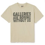 Boring Galleries T-Shirt in Cream - TheDesignerBox