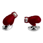 Boxing Glove Cufflinks Silver - Christys London